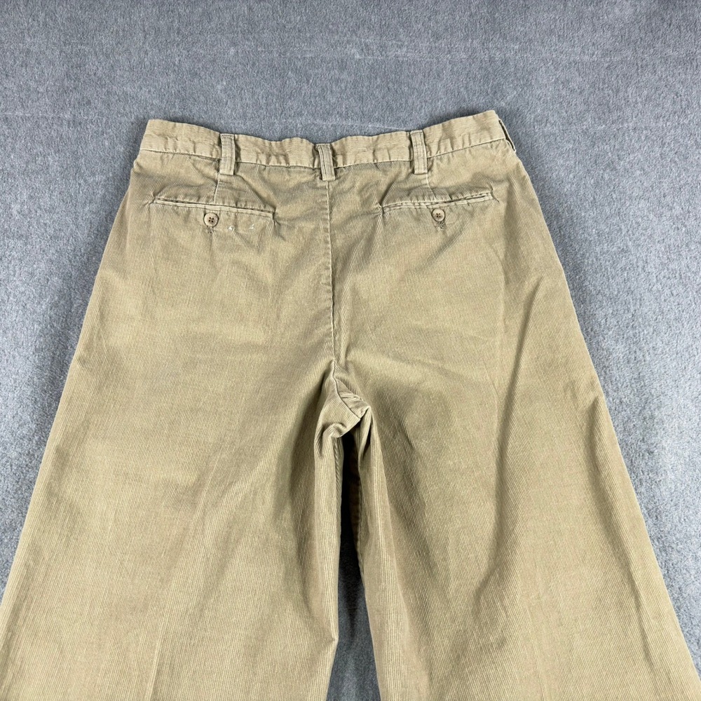 Perry Ellis Corduroy Pants Mens 34x32 Pleated Relaxed Trousers Cuffed